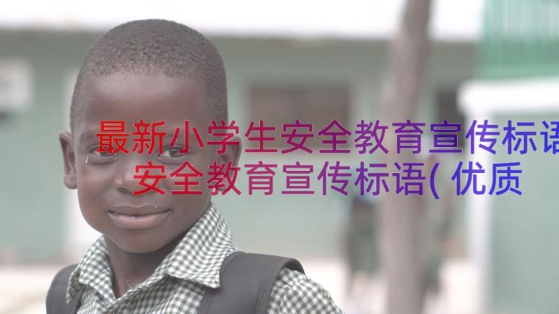 最新小学生安全教育宣传标语 安全教育宣传标语(优质14篇)