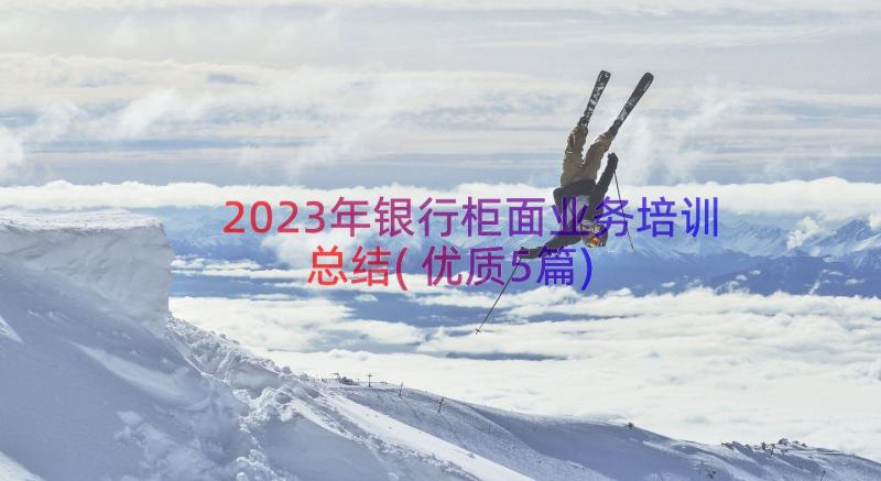 2023年银行柜面业务培训总结(优质5篇)