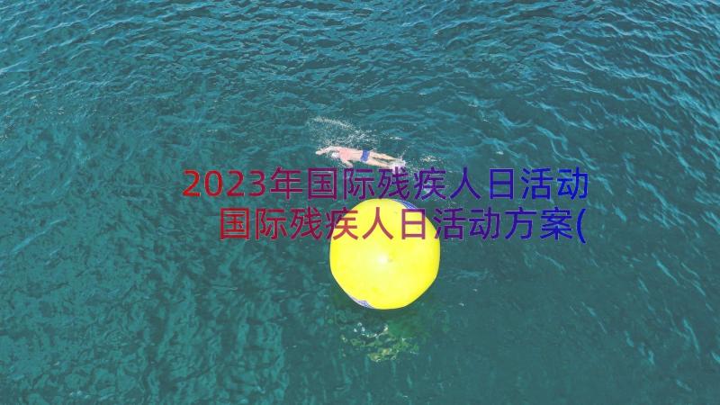 2023年国际残疾人日活动 国际残疾人日活动方案(大全8篇)