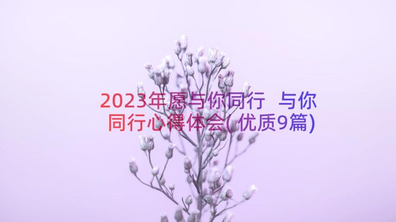 2023年愿与你同行 与你同行心得体会(优质9篇)