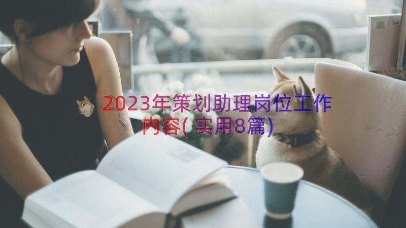 2023年策划助理岗位工作内容(实用8篇)