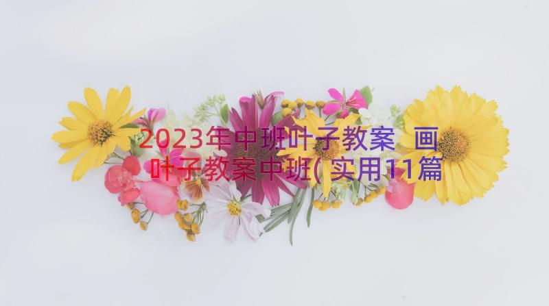 2023年中班叶子教案 画叶子教案中班(实用11篇)