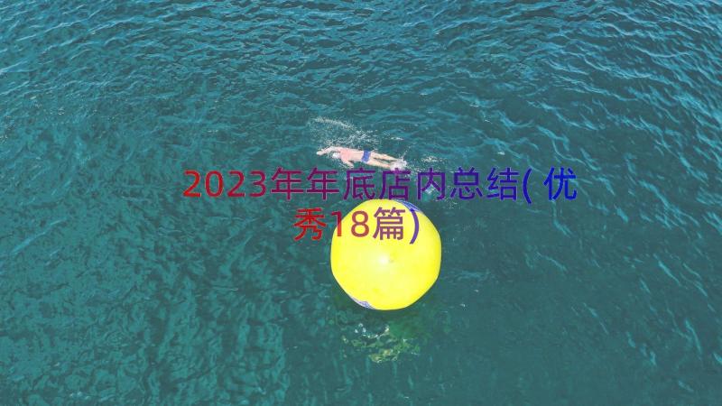 2023年年底店内总结(优秀18篇)