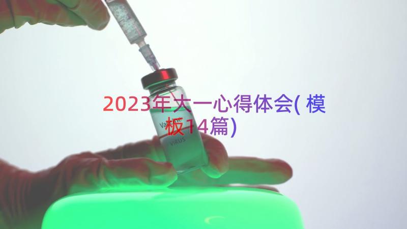 2023年大一心得体会(模板14篇)