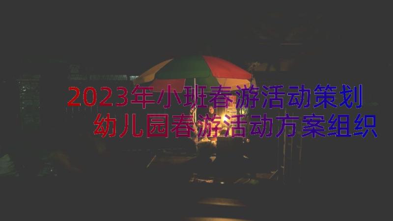 2023年小班春游活动策划 幼儿园春游活动方案组织幼儿春游活动计划(大全8篇)