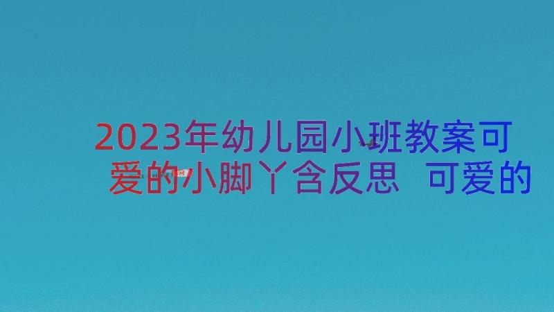 2023年幼儿园小班教案可爱的小脚丫含反思 可爱的小鸡小班教案(实用11篇)