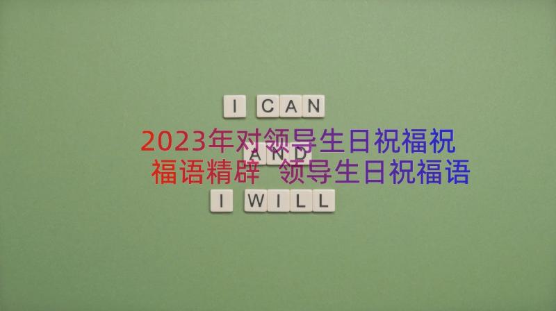 2023年对领导生日祝福祝福语精辟 领导生日祝福语(模板13篇)