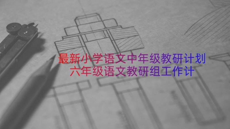 最新小学语文中年级教研计划 六年级语文教研组工作计划(实用10篇)