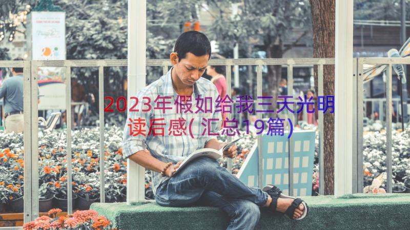 2023年假如给我三天光明读后感(汇总19篇)