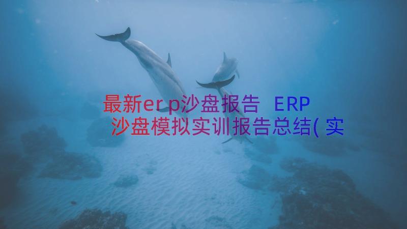 最新erp沙盘报告 ERP沙盘模拟实训报告总结(实用8篇)