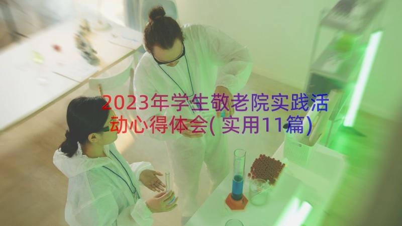 2023年学生敬老院实践活动心得体会(实用11篇)