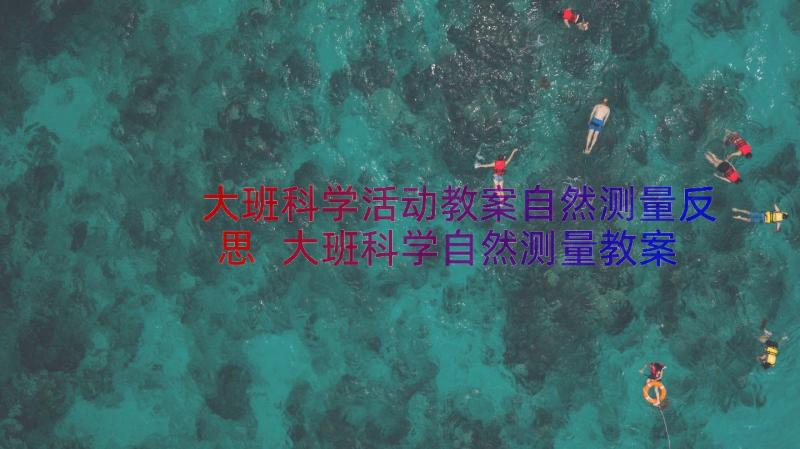 大班科学活动教案自然测量反思 大班科学自然测量教案(优质8篇)