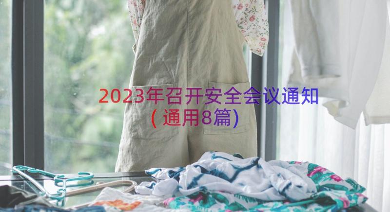 2023年召开安全会议通知(通用8篇)