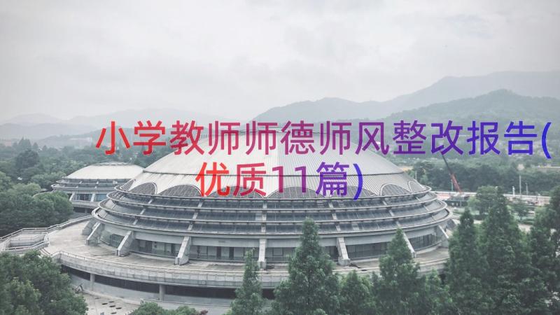 小学教师师德师风整改报告(优质11篇)