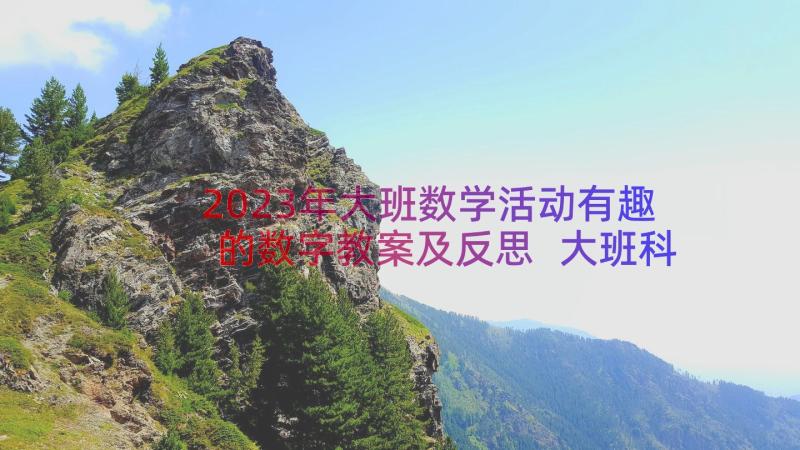 2023年大班数学活动有趣的数字教案及反思 大班科学活动有趣的魔法数字的教案(汇总8篇)