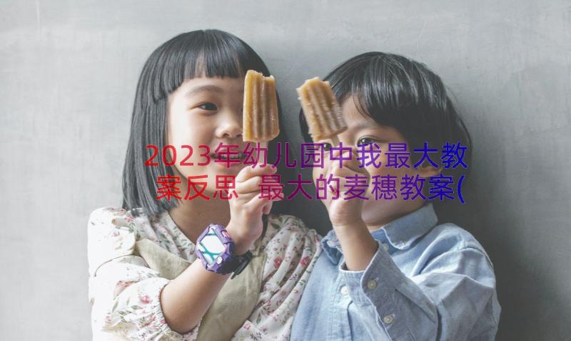 2023年幼儿园中我最大教案反思 最大的麦穗教案(精选16篇)