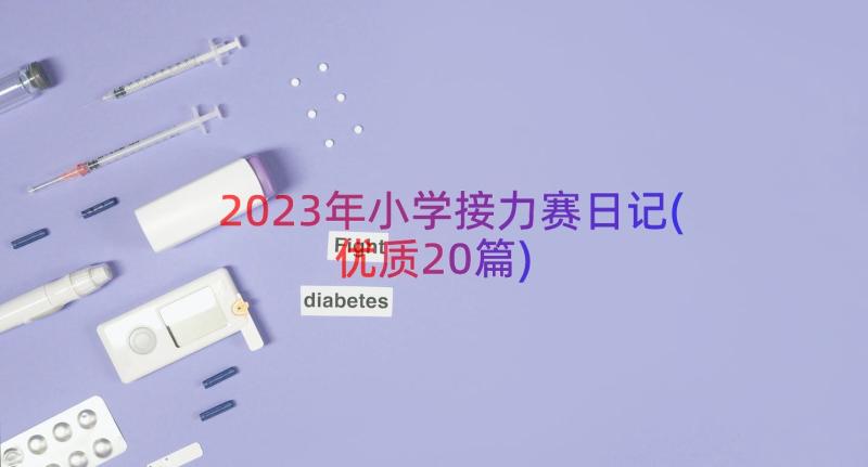 2023年小学接力赛日记(优质20篇)