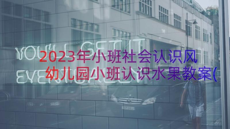 2023年小班社会认识风 幼儿园小班认识水果教案(大全17篇)