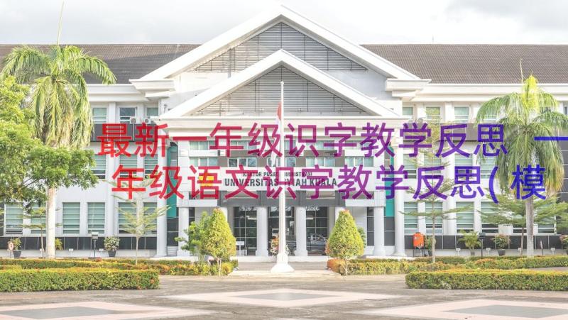 最新一年级识字教学反思 一年级语文识字教学反思(模板19篇)