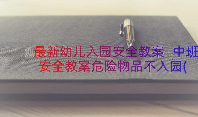 最新幼儿入园安全教案 中班安全教案危险物品不入园(模板6篇)