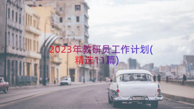 2023年教研员工作计划(精选11篇)