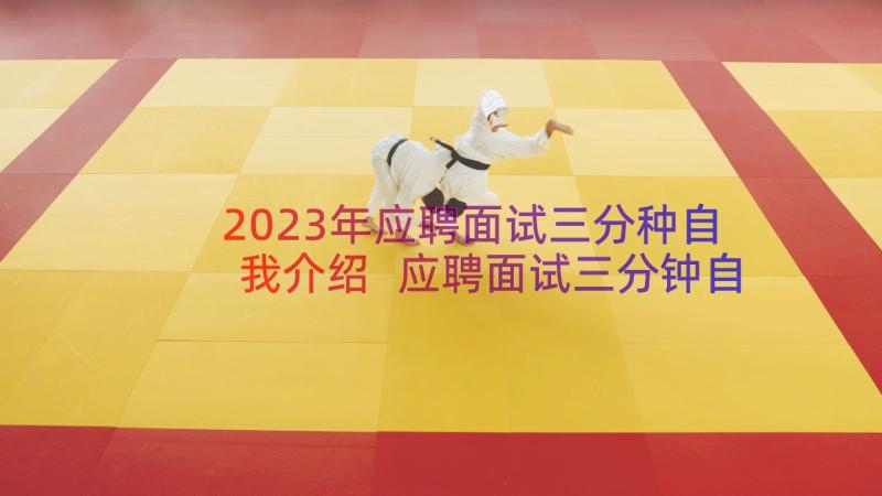 2023年应聘面试三分种自我介绍 应聘面试三分钟自我介绍(模板8篇)