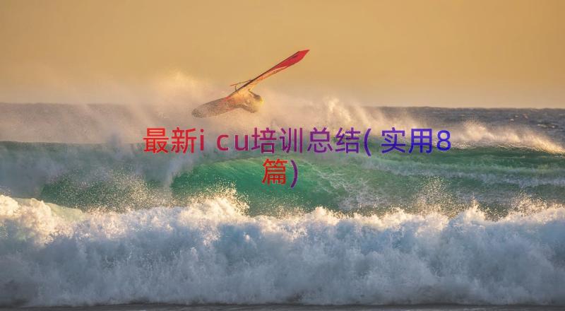 最新icu培训总结(实用8篇)