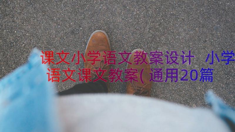 课文小学语文教案设计 小学语文课文教案(通用20篇)