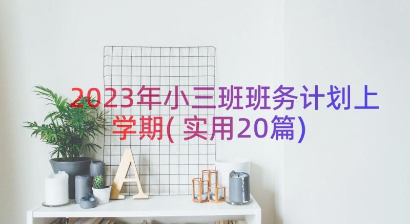 2023年小三班班务计划上学期(实用20篇)