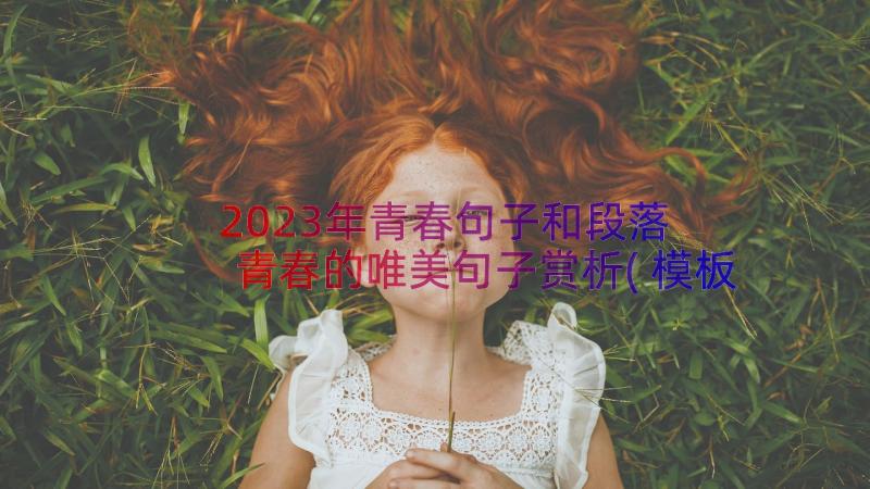 2023年青春句子和段落 青春的唯美句子赏析(模板8篇)