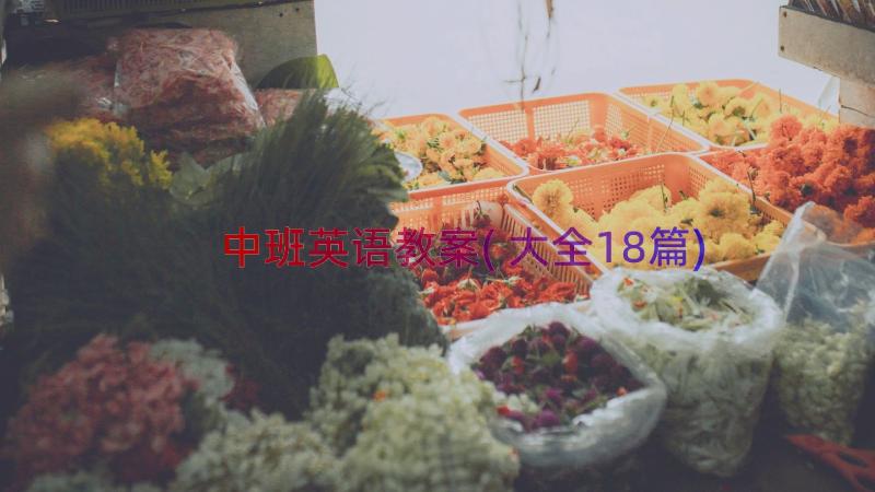 中班英语教案(大全18篇)