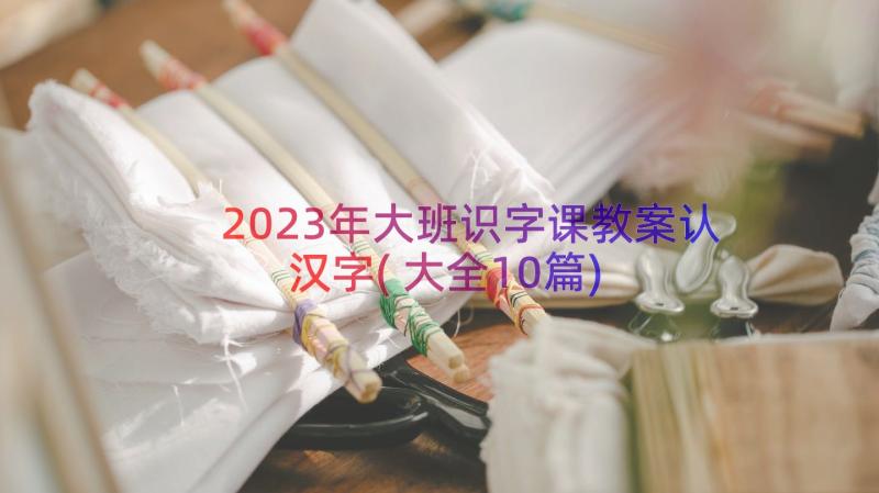 2023年大班识字课教案认汉字(大全10篇)