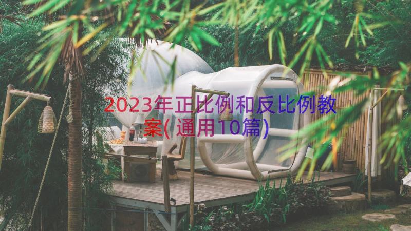 2023年正比例和反比例教案(通用10篇)