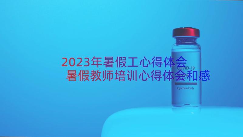 2023年暑假工心得体会 暑假教师培训心得体会和感悟(模板8篇)