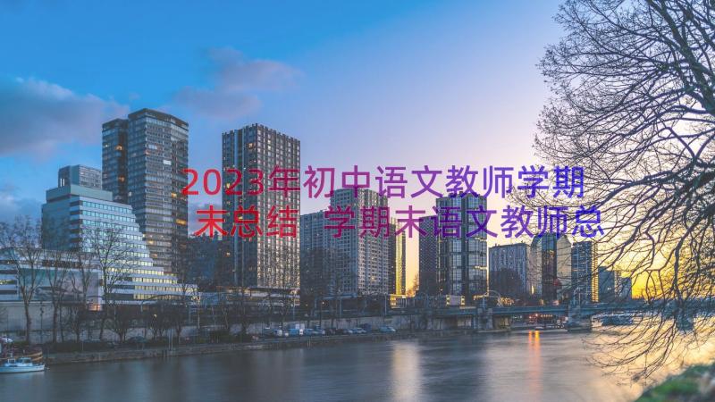 2023年初中语文教师学期末总结 学期末语文教师总结(优质15篇)