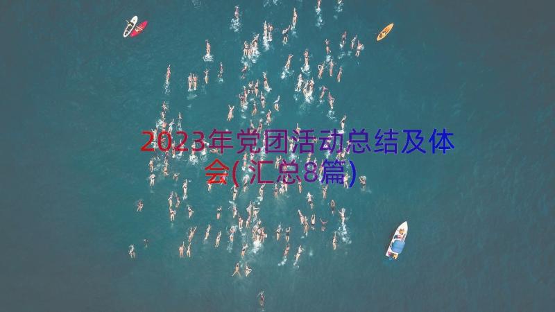 2023年党团活动总结及体会(汇总8篇)