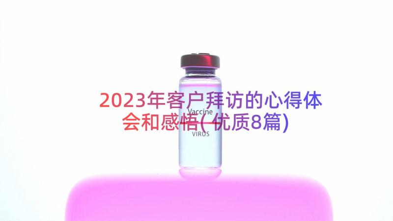 2023年客户拜访的心得体会和感悟(优质8篇)