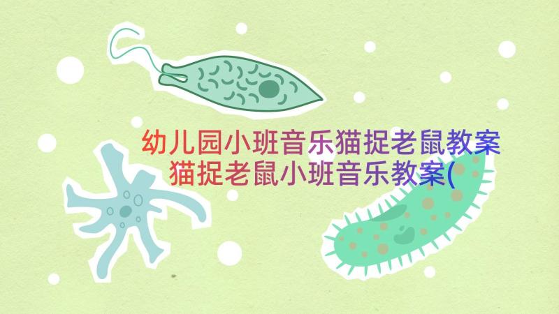 幼儿园小班音乐猫捉老鼠教案 猫捉老鼠小班音乐教案(大全8篇)