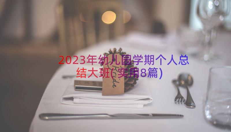 2023年幼儿园学期个人总结大班(实用8篇)