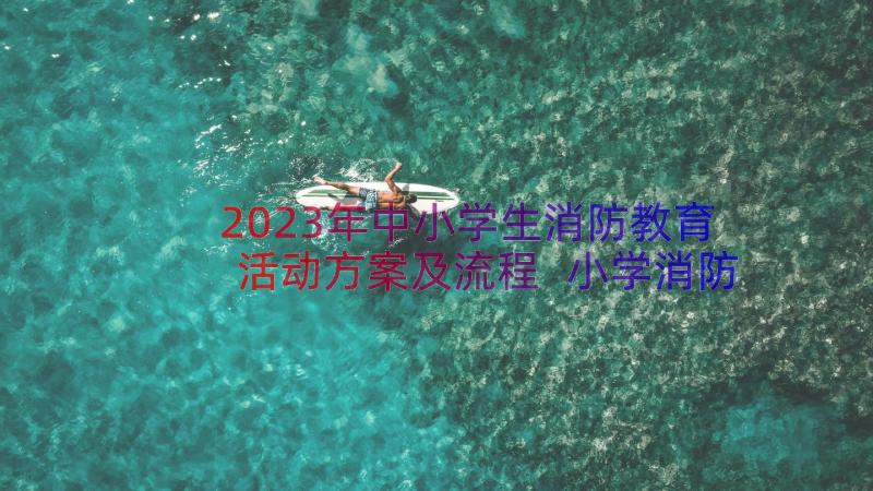 2023年中小学生消防教育活动方案及流程 小学消防教育活动方案(实用11篇)