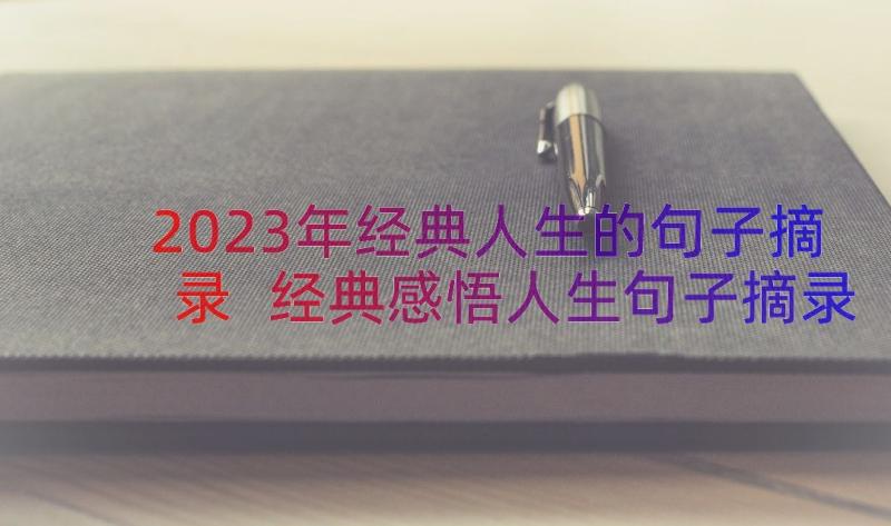 2023年经典人生的句子摘录 经典感悟人生句子摘录(汇总20篇)