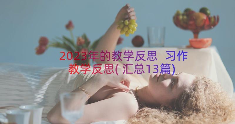 2023年的教学反思 习作教学反思(汇总13篇)