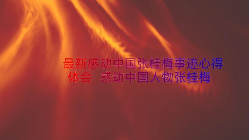 最新感动中国张桂梅事迹心得体会 感动中国人物张桂梅事迹(精选19篇)