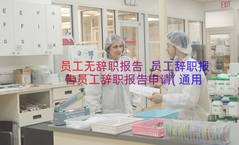 员工无辞职报告 员工辞职报告员工辞职报告申请(通用19篇)