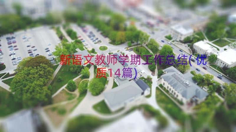 新语文教师学期工作总结(优质14篇)