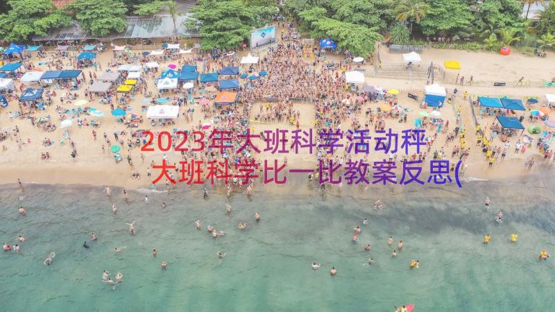 2023年大班科学活动秤 大班科学比一比教案反思(精选11篇)