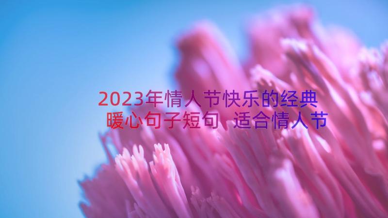 2023年情人节快乐的经典暖心句子短句 适合情人节快乐的暖心句子经典(汇总8篇)