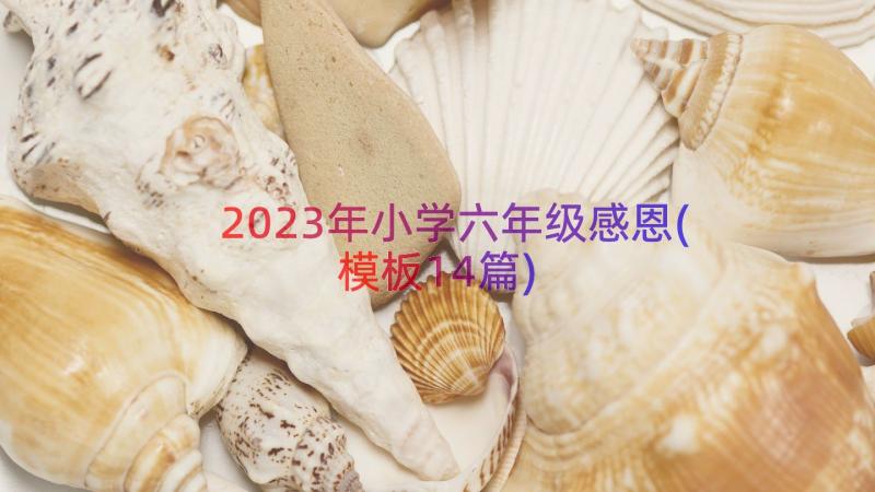 2023年小学六年级感恩(模板14篇)