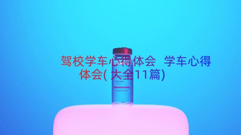 驾校学车心得体会 学车心得体会(大全11篇)