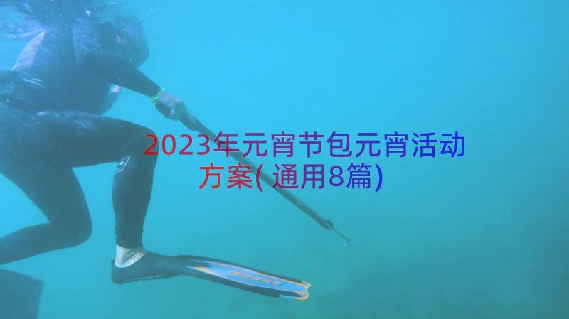 2023年元宵节包元宵活动方案(通用8篇)